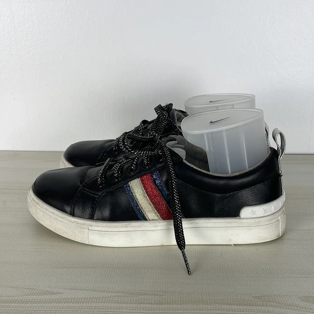 Tommy Hilfiger Rae sparkler basic lace up striped side faux leather sneakers 5